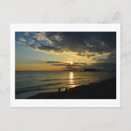 Sonnenuntergang beobachten: Enoshima, Japan Postka Postkarte