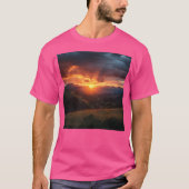 Sonnenuntergang Berge Landschaft Berge Landschaft T-Shirt (Vorderseite)