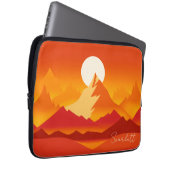 Sonnenuntergang Berggipfel Landschaftsbild Illustr Laptopschutzhülle (Vorne Rechts)