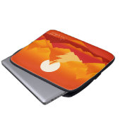 Sonnenuntergang Berggipfel Landschaftsbild Illustr Laptopschutzhülle (Vorne Knopf)