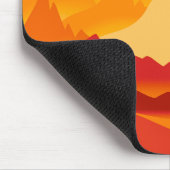 Sonnenuntergang Berggipfel Landschaftsbild Illustr Mousepad (Ecke)