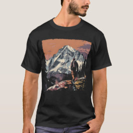 Sonnenuntergang Bergwandern T-Shirt