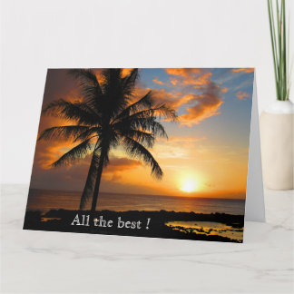 Sonnenuntergang beste Palme groß Karte