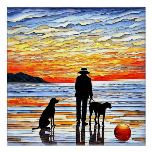 Sonnenuntergang betrachten poster