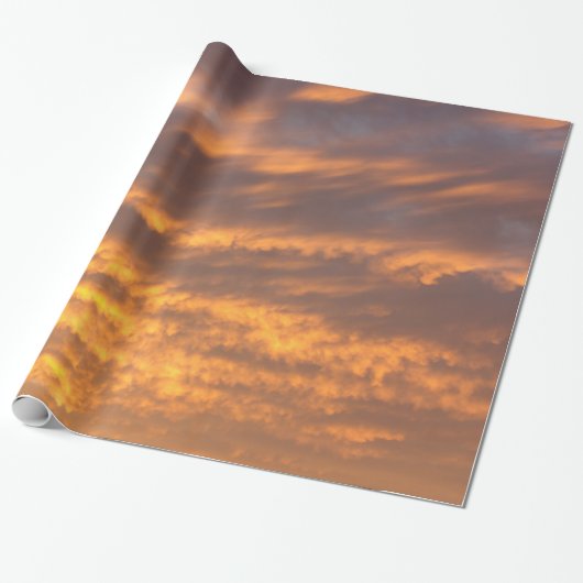 Sonnenuntergang bewölkt Packpapier (Ungerollt)
