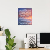 Sonnenuntergang Bibel-Offenbarungen 5:11-14 Poster (Heimbüro)