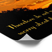 Sonnenuntergang Bibel Vers Matthew 6:34 Poster (Ecke)