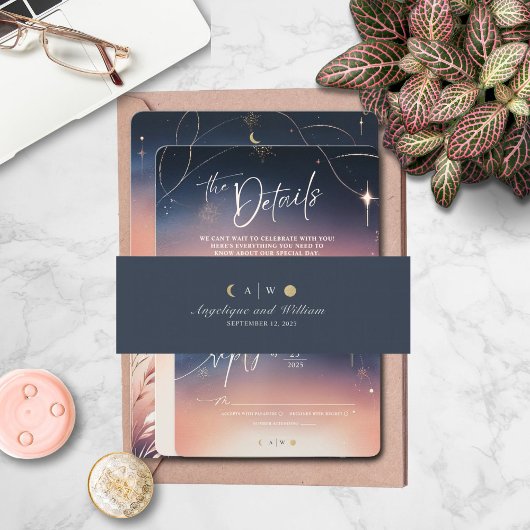 Sonnenuntergang bis Monsun Einladungsbanderole