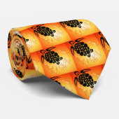 Sonnenuntergang-Blase-Schildkröte Krawatte (Gerollt)