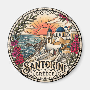 Sonnenuntergang Blick Santorini Griechenland Magnet