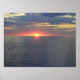 Sonnenuntergang Blue Ocean Poster