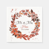 Sonnenuntergang Blume Serviette (Vorderseite)