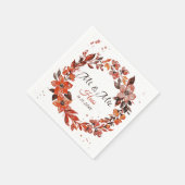 Sonnenuntergang Blume Serviette (Ecke)