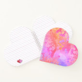 Sonnenuntergang Boho Splash (Herzform) Notizblock (Innenseite)