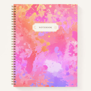 Sonnenuntergang Boho Splash Notizblock