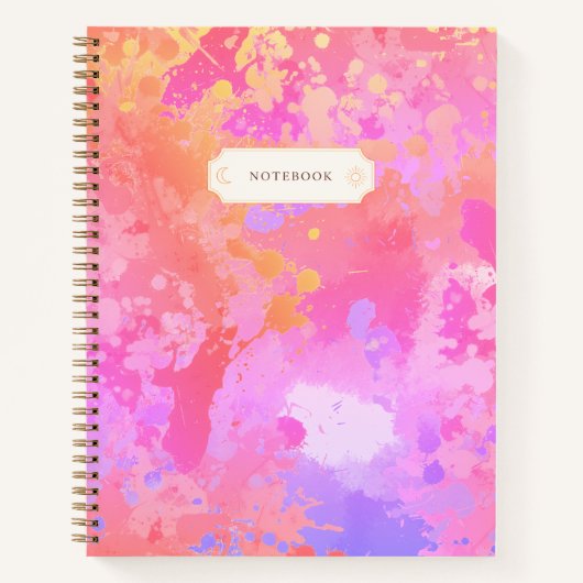 Sonnenuntergang Boho Splash Notizblock (Vorderseite)