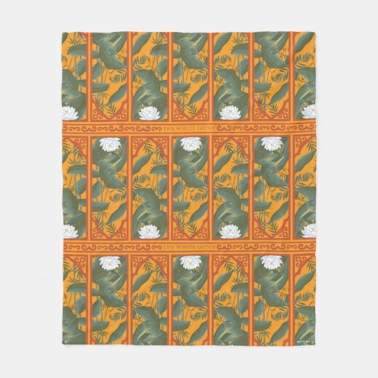 Sonnenuntergang Botanisches Panorama - Der weiße L Fleecedecke (Vorderseite)