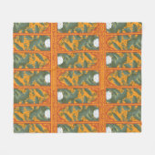 Sonnenuntergang Botanisches Panorama - Der weiße L Fleecedecke (Vorderseite (Horizontal))