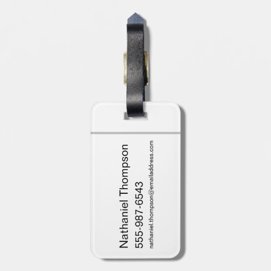 Sonnenuntergang Botanisches Panorama - Der weiße L Gepäckanhänger (Rückseite vertikal)