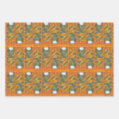 Sonnenuntergang Botanisches Panorama - Der weiße L Geschenkpapier Set (Vorderseite)