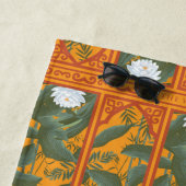 Sonnenuntergang Botanisches Panorama - Der weiße L Strandtuch (Beispiel)