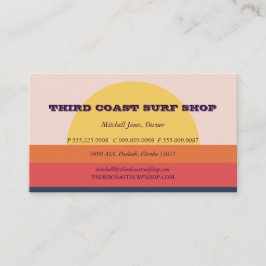 Sonnenuntergang-Brandungs-Geschäfts-berufliches Visitenkarte