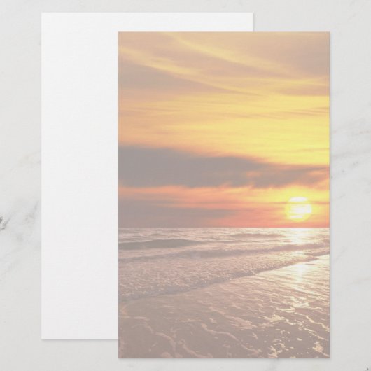 Sonnenuntergang Briefpapier (Vorne/Hinten)