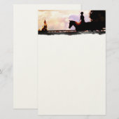 Sonnenuntergang Briefpapier (Vorne/Hinten)