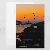Sonnenuntergang Briefpapier (Vorne/Hinten)