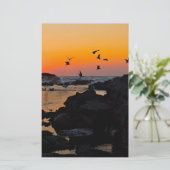 Sonnenuntergang Briefpapier (Stehend Vorderseite)