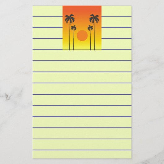 Sonnenuntergang Briefpapier (Vorderseite)