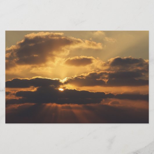 Sonnenuntergang Briefpapier (Vorderseite)