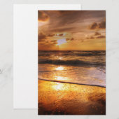 Sonnenuntergang Briefpapier (Vorne/Hinten)