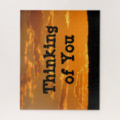 Sonnenuntergang Bright Orange Sky Foto Abend Stimm Puzzle (Vertikal)