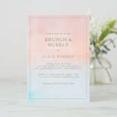 Sonnenuntergang Brunch und Brauchdusche Einladung (Stehend Vorderseite)