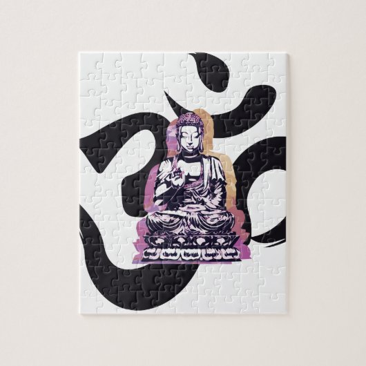 Sonnenuntergang Buddah Ohm Puzzle (Vertikal)