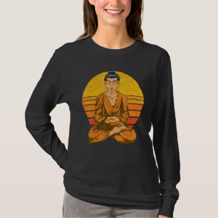 Sonnenuntergang Buddhist Geistliche Meditation Bud T-Shirt