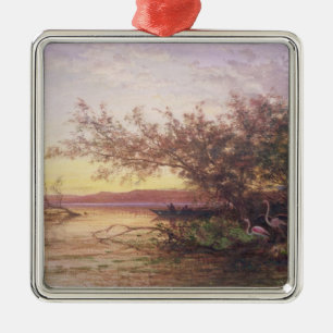 Sonnenuntergang, Camargue Silbernes Ornament