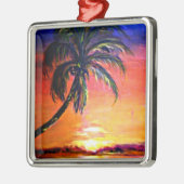 Sonnenuntergang, Capcoral, Florida Ornament Aus Metall (Links)