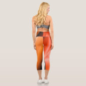 Sonnenuntergang Capri Leggings (Rückseite)