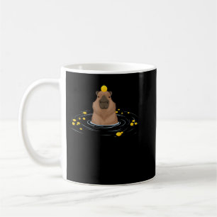 Sonnenuntergang Capybara im Wasser mit Zitronenmee Kaffeetasse