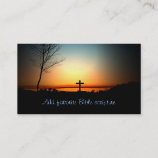 Sonnenuntergang-christliches Kreuz Visitenkarte