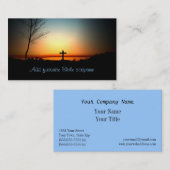 Sonnenuntergang-christliches Kreuz Visitenkarte (Vorne/Hinten)
