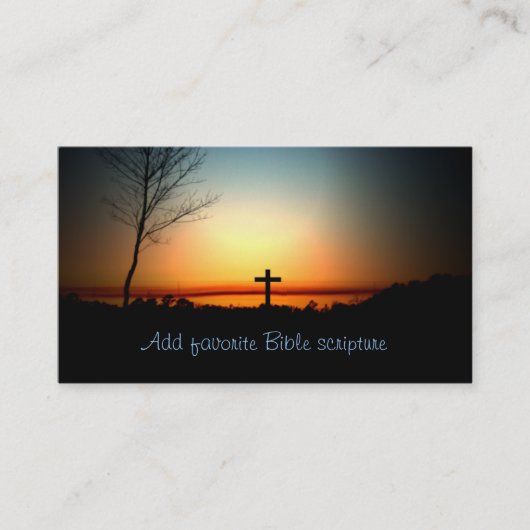 Sonnenuntergang-christliches Kreuz Visitenkarte (Vorderseite)
