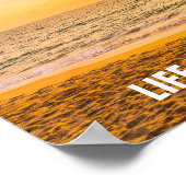 Sonnenuntergang Coconut Palm am Strand Poster (Ecke)