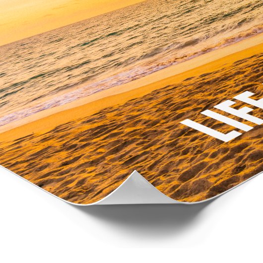 Sonnenuntergang Coconut Palm am Strand Poster (Ecke)