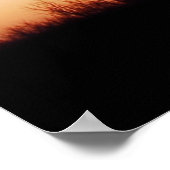 Sonnenuntergang Cowboy und Pferd-Silhouette Poster (Ecke)