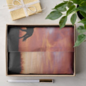 Sonnenuntergang Cowboy und Pferd-Silhouette Seidenpapier (Geschenk)