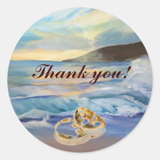 Sonnenuntergang dank Aufkleber (Vorderseite)