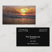 Sonnenuntergang danken Ihnen Visitenkarte (Vorne/Hinten)